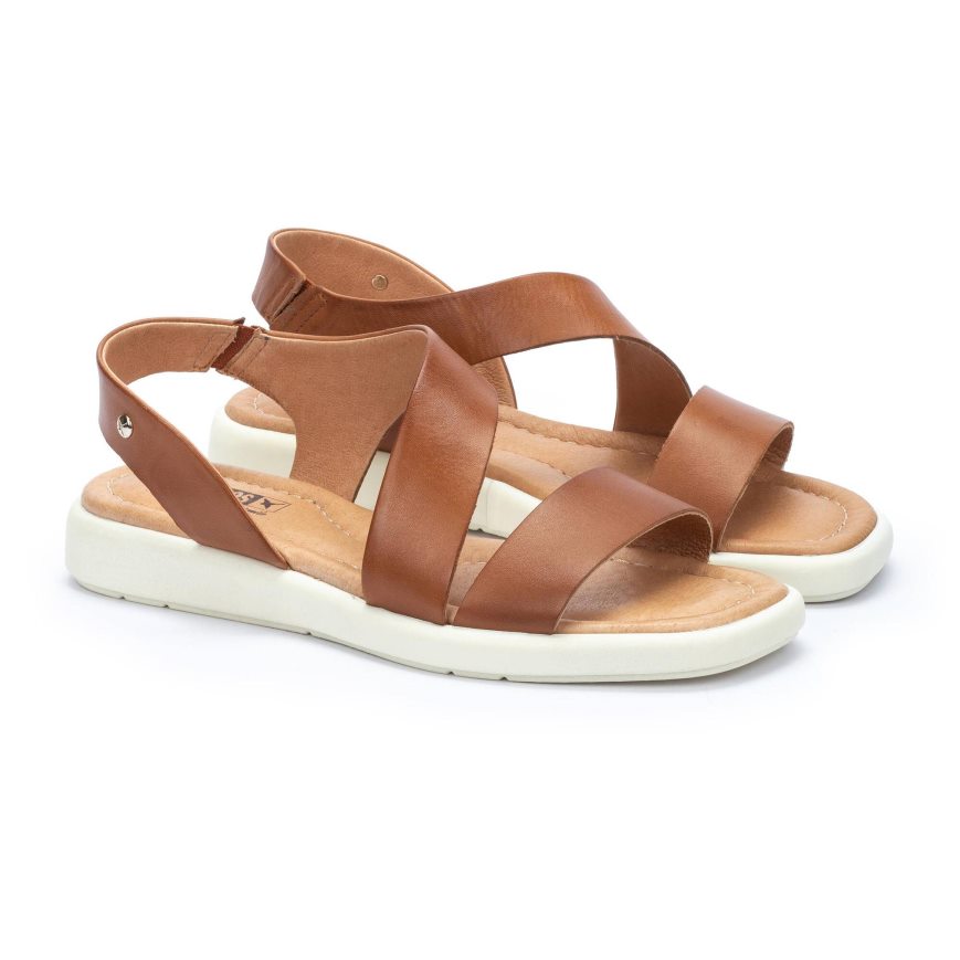 Women's Pikolinos CALELLA Flat Sandals Brown | NZ W0Q2987